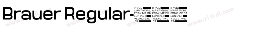 Brauer Regular字体转换